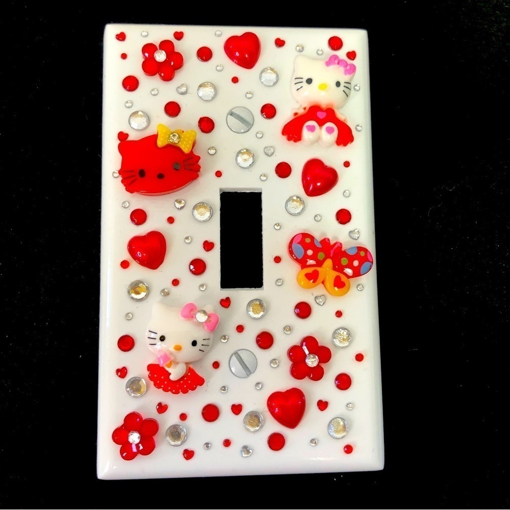 💕2/$25💕 Hello Kitty Light Switch Plate Cover Handcrafted